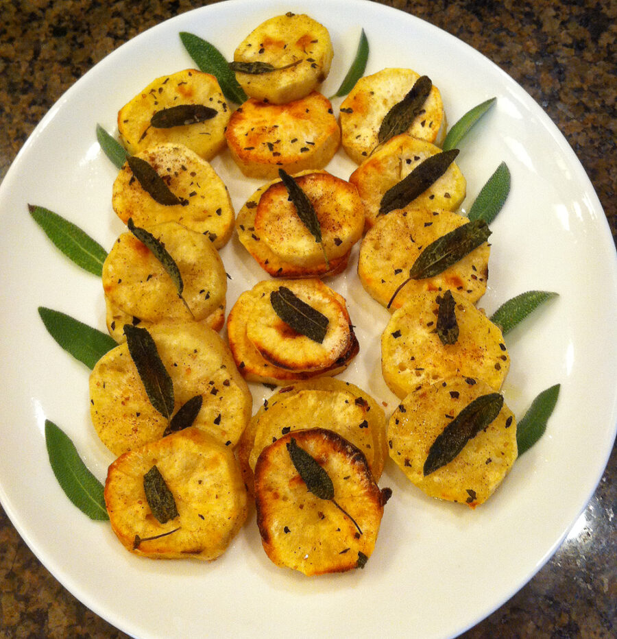 Anita's Roasted Sweet Potatoes with Sage