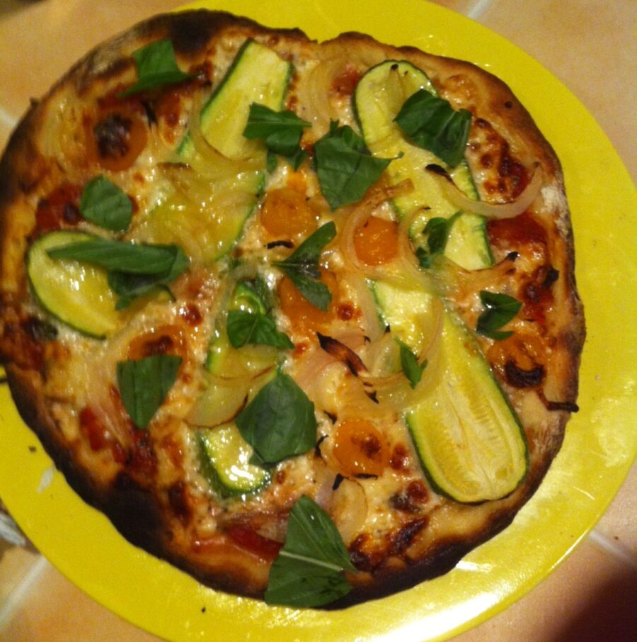 ORGANIC PIZZA DOUGH WITH GRILLED ZUCCHINI