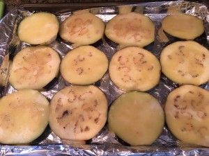 eggplant cut in rounds