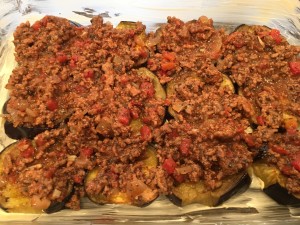 EGPLANT LAYER WITH MEAT SAUCE