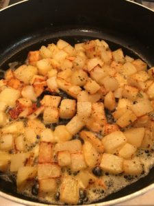 potatoes fried in pan