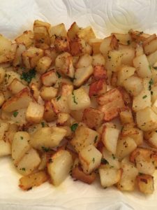 potatoes over napkin