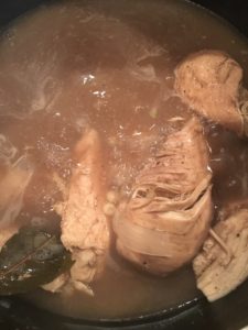 mograbieh boiling chicken