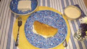 CACHAPA IN BLUE PLATE