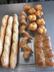 breads from class baguette and dinner rolls