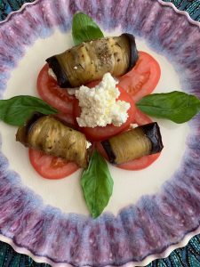 EGGPLANT ROLLED WITH LABNEH HOMEMADE CHEESE