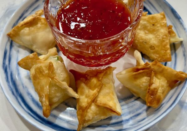 Anita’s Simple and Delicious Cream Cheese and Scallions Wontons with Sweet & Spicy Sauce