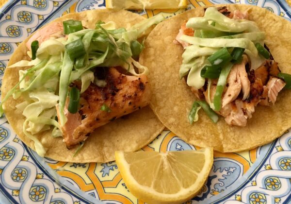 Anita’s Best Light and Delicious Grilled Salmon Tacos