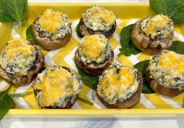 Anita’s Delicious Stuffed Mushrooms with Spinach and Artichoke